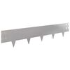 vidaXL Lawn Edging 30 pcs 100 x 20 cm Steel Silver