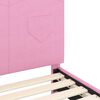 vidaXL Children's Bed Frame with Headboard Pink 90 x 190 cm Fabric