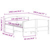 vidaXL Bed Frame without Mattress Wax Brown 135x190 cm Double Solid Wood Pine