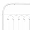 vidaXL Metal Replace Headboard White 150 cm