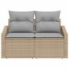 vidaXL Garden Sofa with Cushion 123 x 62 x 69 cm Poly Rattan