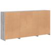 vidaXL Sideboard with LED Lights Grey Sonoma 202x37x100 cm
