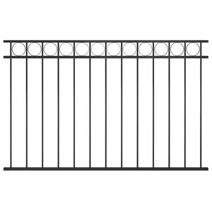 vidaXL Fence Panel Assen Steel 1.7x1 m Black