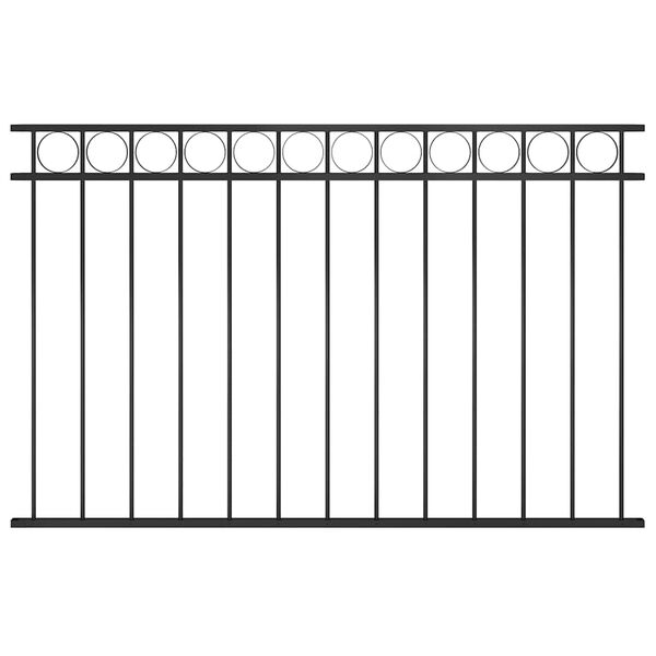 vidaXL Fence Panel Assen Steel 1.7x1 m Black