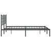 vidaXL Metal Bed Frame without Mattress with Headboard Black 150x200cm