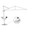 vidaXL Garden Parasol with Portable Base Taupe