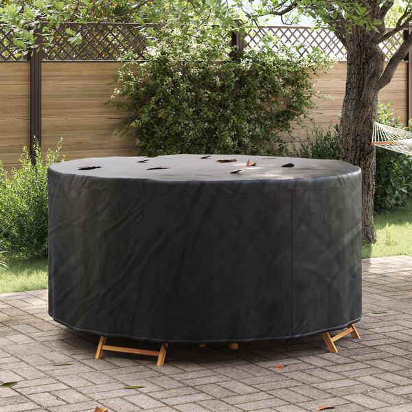 vidaXL Outdoor Furniture Cover Black 182 x 182 x 71 cm 600D fabric