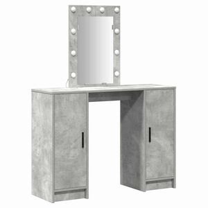 vidaXL Dressing Table Light Grey 102 x 33 x 135 cm Engineered Wood