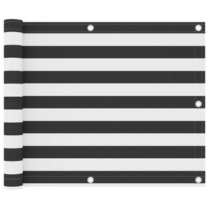vidaXL Balcony Screen Anthracite and White 75x400 cm Oxford Fabric
