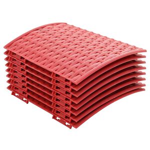 vidaXL ChristmasTreeSkirt Red &Oslash; 65 x 24 cm Plastic