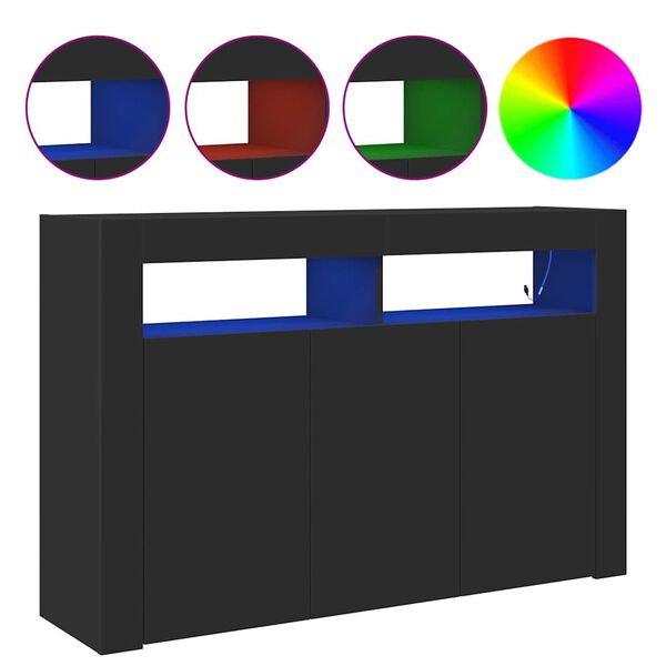 vidaXL Sideboard Black 116 x 30 x 75 cm Engineered Wood