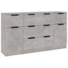vidaXL 3 Piece Sideboard Set Concrete Grey Engineered Wood