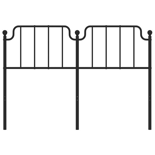 vidaXL Metal Replace Headboard Black 135 cm