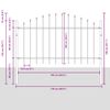 vidaXL Garden Fence Grey 170 x 140 cm Powder-Coated Steel