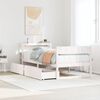 vidaXL Bed Frame without Mattress White 90x190 cm Single Solid Wood Pine