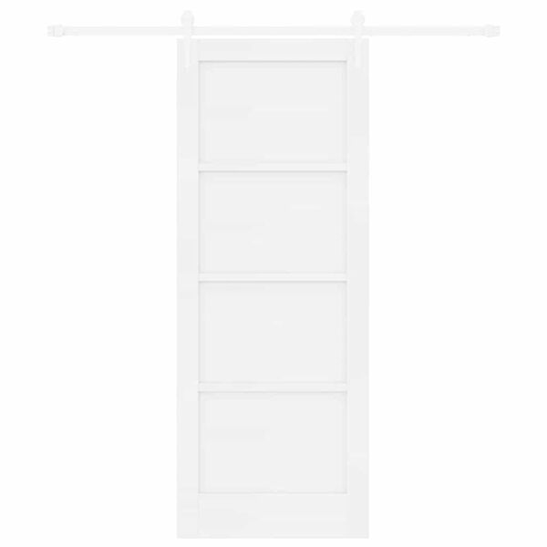 vidaXL Sliding Door ORKDAL White 78 x 202 cm Solid Pine Wood