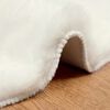 vidaXL Faux Rabbit Fur Rug Olite Cream &Oslash; 100 cm Polyester