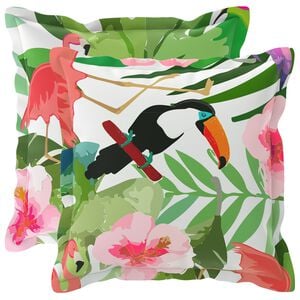 vidaXL Cushion Cover 2 pcs HOUTEN Multicolour 30 x 30 cm Polyester