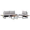 vidaXL Garden Dining Set 3 pcs Light Grey Steel