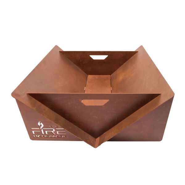 RedFire Handmade Fire Pit V Rust Steel