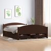 vidaXL Bed Frame without Mattress Dark Brown 160x200 cm Solid Wood
