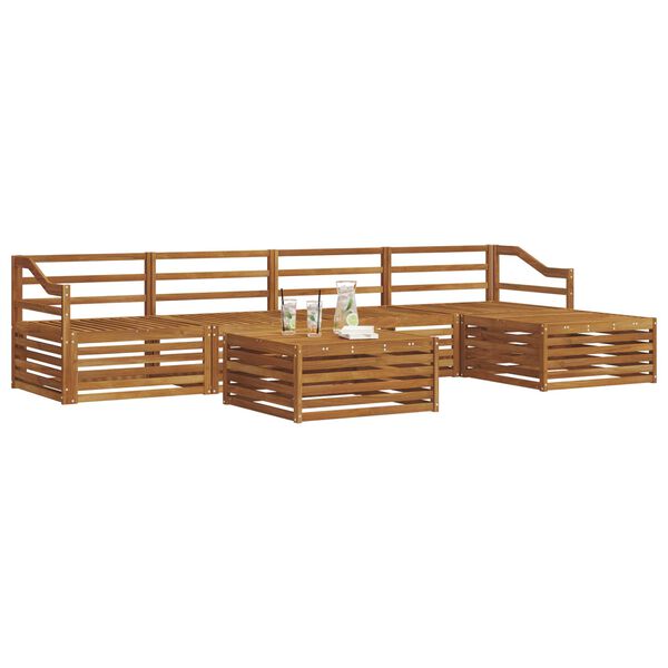 vidaXL Outdoor Sofa Set 6 pcs Natural