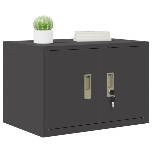 vidaXL Storage Cabinet Black 60 x 40 x 40 cm Cold-Rolled Steel