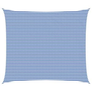 vidaXL Sunshade Sail Blue and White 6 x 7 m HDPE