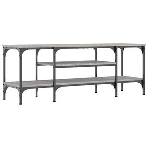 vidaXL TV Cabinet Grey Sonoma 121x35x45 cm Engineered Wood&Iron