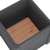 vidaXL Garden Planters 2 pcs Grey 40x40x40 cm Solid Pinewood