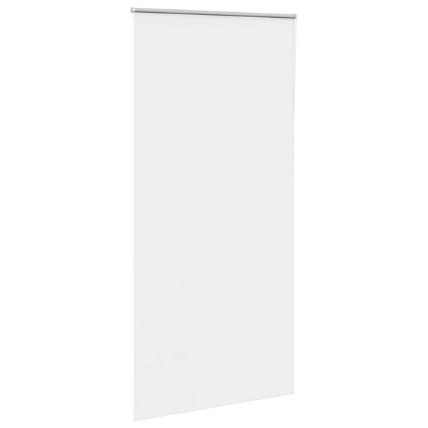 vidaXL Roller Blind Blackout White 115x210 cm Fabric Width 110.7 cm Polyester
