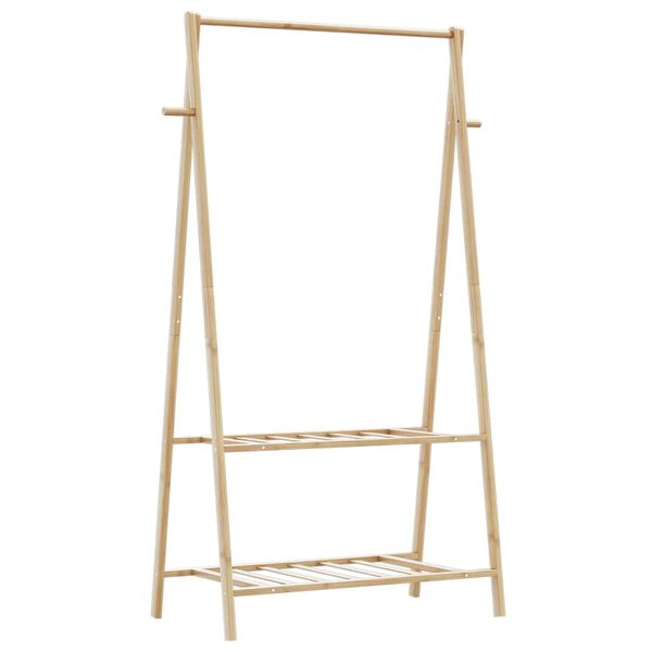 vidaXL Clothes Rack with Shelves 96x45.5x150.5 cm Bamboo