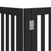 vidaXL Dog Gate with Door Foldable 12 Panels Black 600 cm Poplar Wood