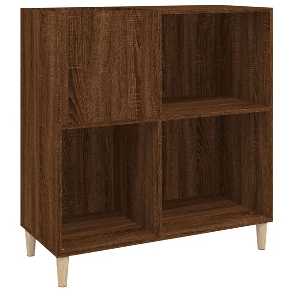 vidaXL Record Cabinet Brown Oak 84.5x38x89 cm Engineered Wood