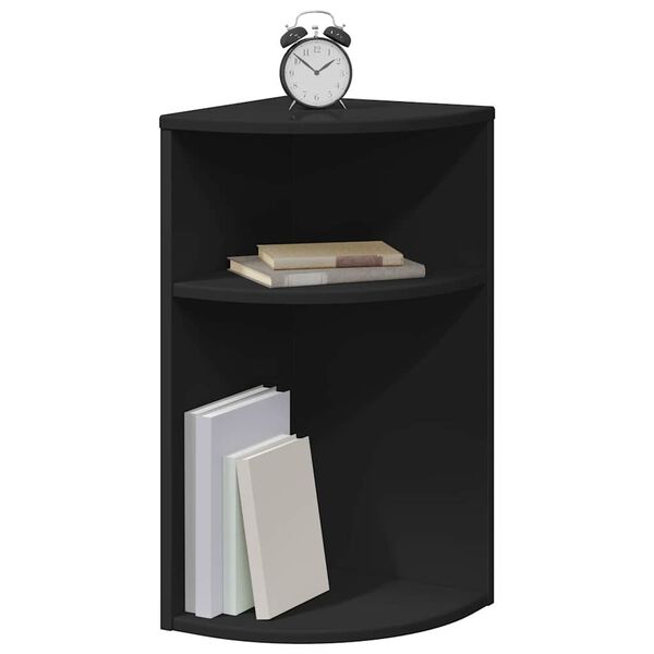 vidaXL End Table Black 29.6 x 29.6 x 60 cm Engineered Wood