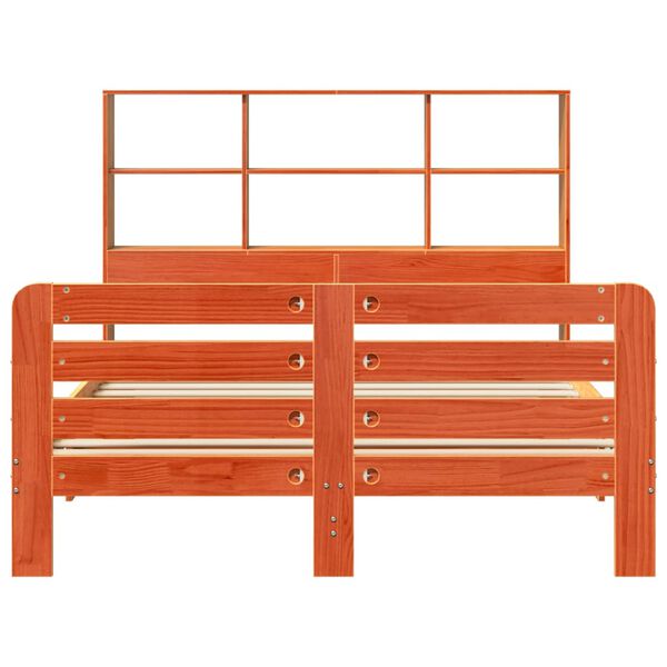 vidaXL Bed Frame without Mattress Wax Brown 120x200 cm Solid Wood Pine