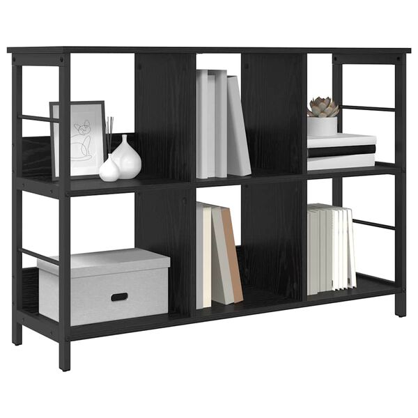 vidaXL Bookshelf Black Oak 102 x 32 x 72.5 cm Engineered Wood