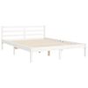 vidaXL Bed Frame without Mattress White King Size Solid Wood