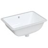 vidaXL Bathroom Sink White 55.5x37.5x19 cm Rectangular Ceramic
