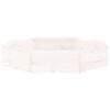 vidaXL Sandbox with Seats White Octagon Solid Wood Pine