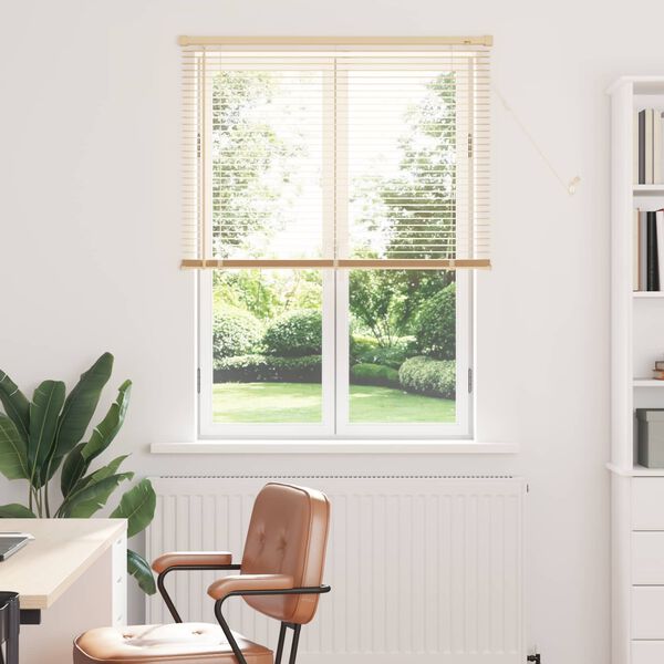 vidaXL Venetian Blind Manual Light Brown with Pattern 150 x 90 cm PVC