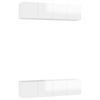 vidaXL TV Cabinets 4 pcs High Gloss White 60x30x30 cm Engineered Wood