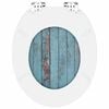 vidaXL Toilet Seat 2 pcs Blue 43.8 x 37.8 cm MDF board