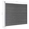 vidaXL Fence Panel Set WPC 526x146 cm Black