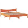 vidaXL Bed Frame without Mattress Wax Brown 200x200 cm Solid Wood Pine