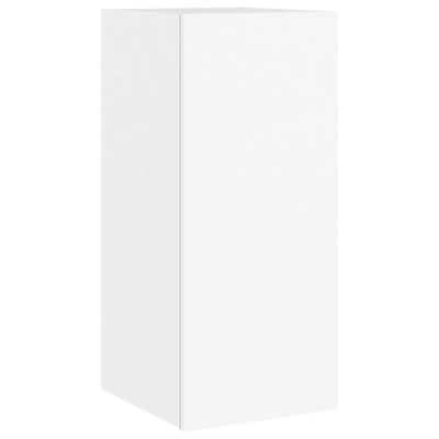 vidaXL TV Wall Cabinet with LED Lights White 30.5x35x70 cm