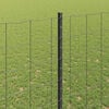 vidaXL Fence with Post Grey 1.5 x 10 m Steel