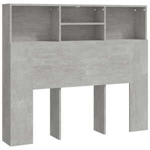 vidaXL Headboard Cabinet Concrete Grey 120x19x103,5 cm