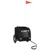 vidaXL Pet Bike Trailer Black Oxford Fabric and Iron