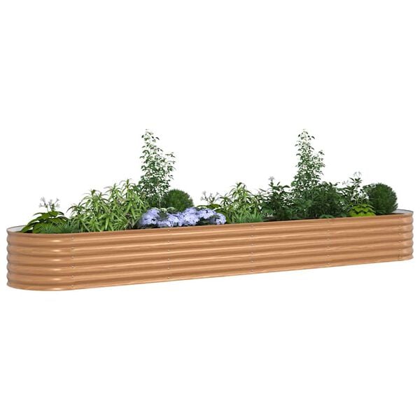 vidaXL Raised Bed Brown 400 x 80 x 44 cm Steel